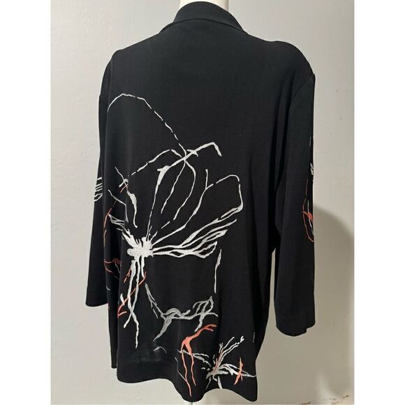 Misook Embroidered knit sweater art to wear XL - Picture 2 of 6